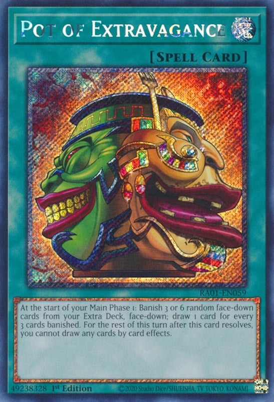 Image for Pot of Extravagance (Platinum Secret Rare) (25th Anniversary Rarity Collection) (RA01-EN059) - YuGiOh