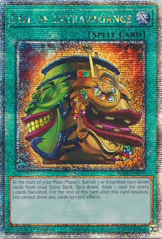 Image for Pot of Extravagance (Quarter Century Secret Rare) (25th Anniversary Rarity Collection) (RA01-EN059) - YuGiOh