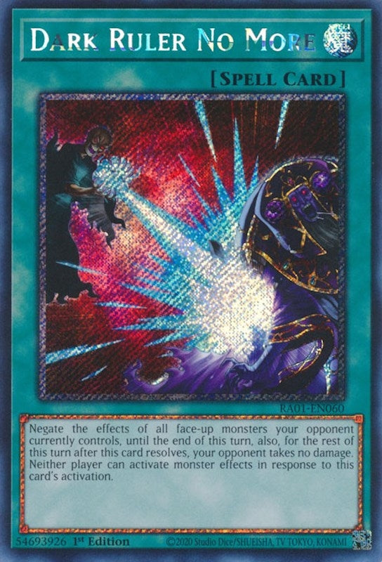Image for Dark Ruler No More (Platinum Secret Rare) (25th Anniversary Rarity Collection) (RA01-EN060) - YuGiOh
