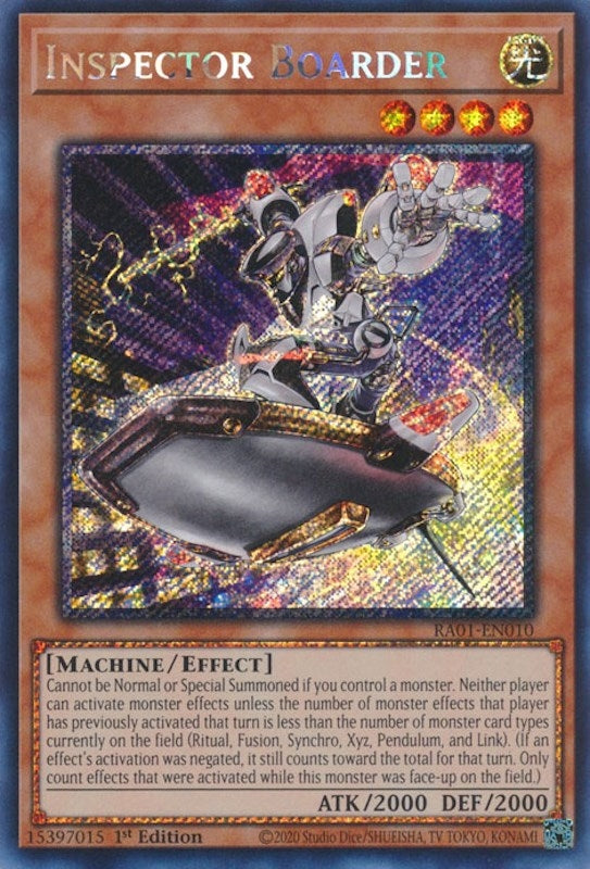 Image for Inspector Boarder (Platinum Secret Rare) (25th Anniversary Rarity Collection) (RA01-EN010) - YuGiOh