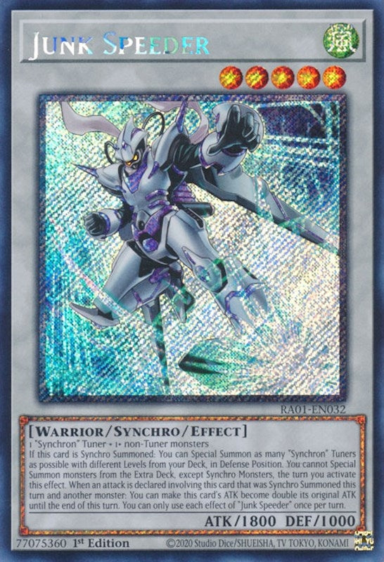 Image for Junk Speeder (Platinum Secret Rare) (25th Anniversary Rarity Collection) (RA01-EN032) - YuGiOh