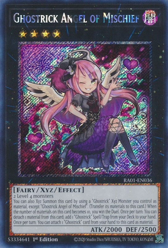 Image for Ghostrick Angel of Mischief (Platinum Secret Rare) (25th Anniversary Rarity Collection) (RA01-EN036) - YuGiOh