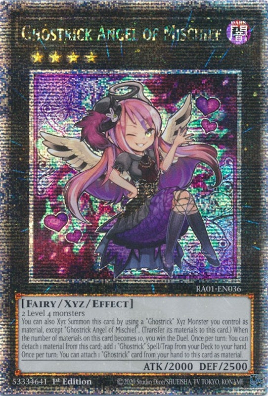 Image for Ghostrick Angel of Mischief (Quarter Century Secret Rare) (25th Anniversary Rarity Collection) (RA01-EN036) - YuGiOh