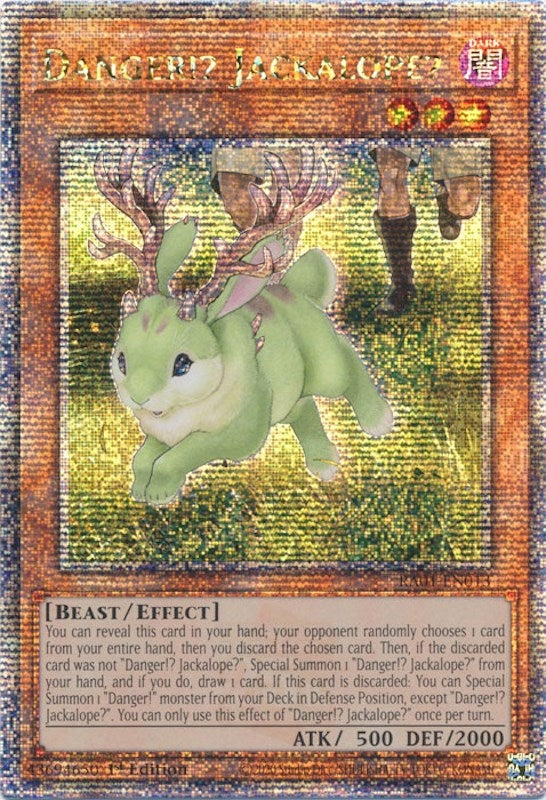 Image for Danger!? Jackalope? (Quarter Century Secret Rare) (25th Anniversary Rarity Collection) (RA01-EN013) - YuGiOh
