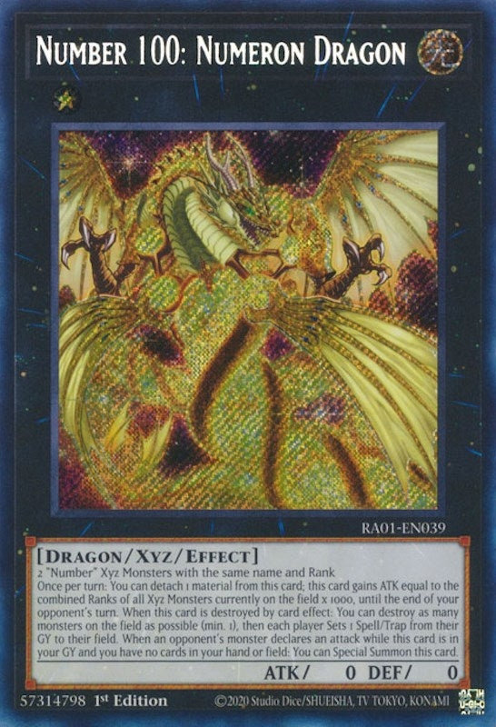 Image for Number 100: Numeron Dragon (Secret Rare) (25th Anniversary Rarity Collection) (RA01-EN039) - YuGiOh
