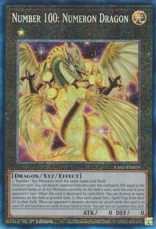 Image for Number 100: Numeron Dragon (PCR) (25th Anniversary Rarity Collection) (RA01-EN039) - YuGiOh