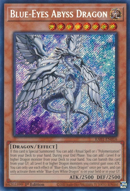 Image for Blue-Eyes Abyss Dragon (Secret Rare) (25th Anniversary Rarity Collection) (RA01-EN016) - YuGiOh
