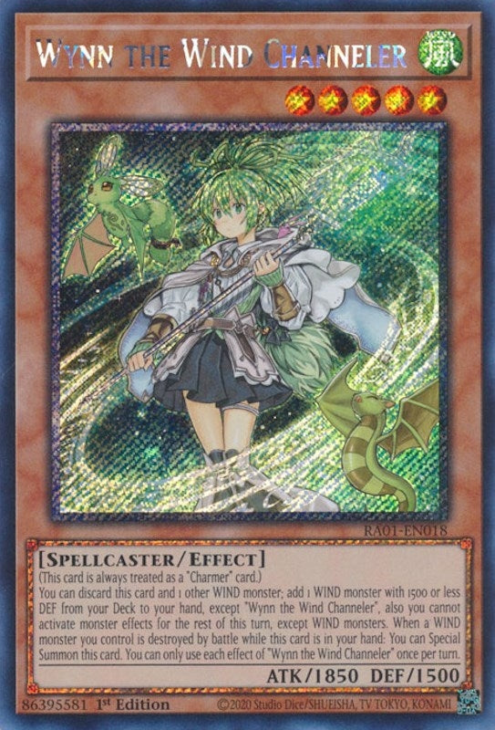 Image for Wynn the Wind Channeler (Platinum Secret Rare) (25th Anniversary Rarity Collection) (RA01-EN018) - YuGiOh