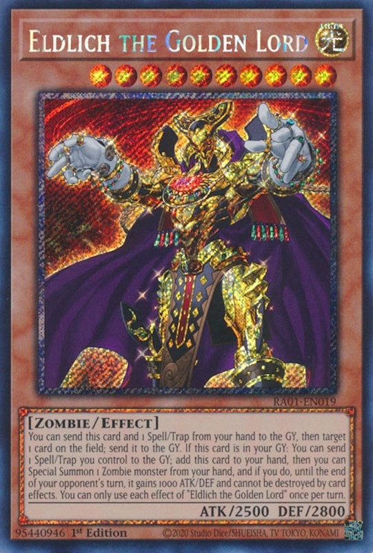 Image for Eldlich the Golden Lord (Platinum Secret Rare) (25th Anniversary Rarity Collection) (RA01-EN019) - YuGiOh