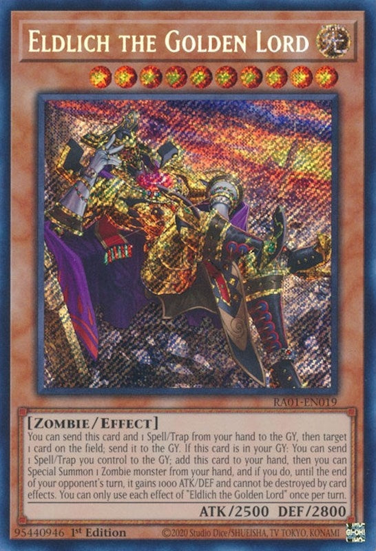 Image for Eldlich the Golden Lord (Alternate Art) (Secret Rare) (25th Anniversary Rarity Collection) (RA01-EN019) - YuGiOh