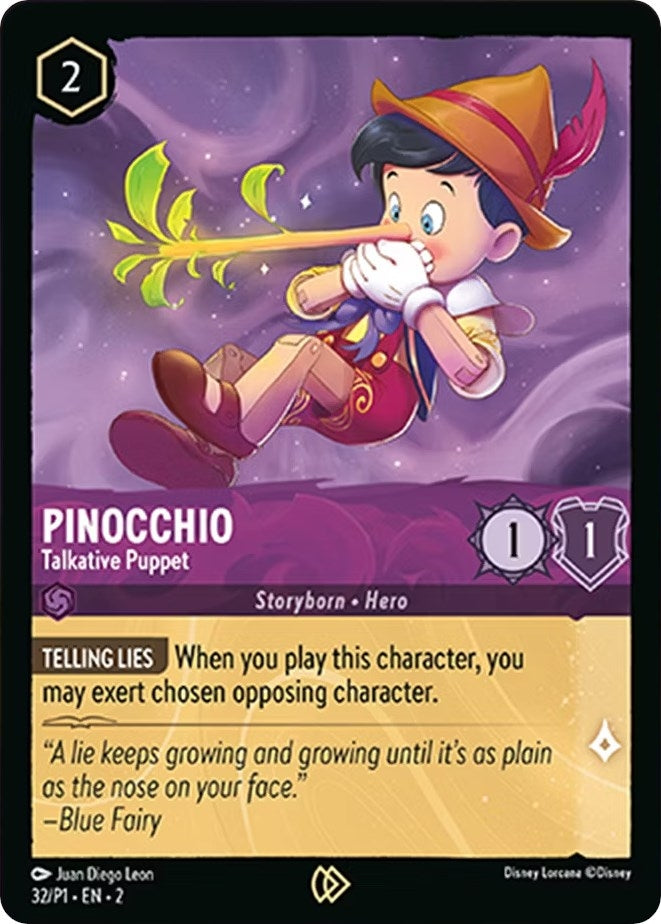 Image for Pinocchio - Talkative Puppet (Disney Lorcana Promo Cards) (32) - Disney Lorcana