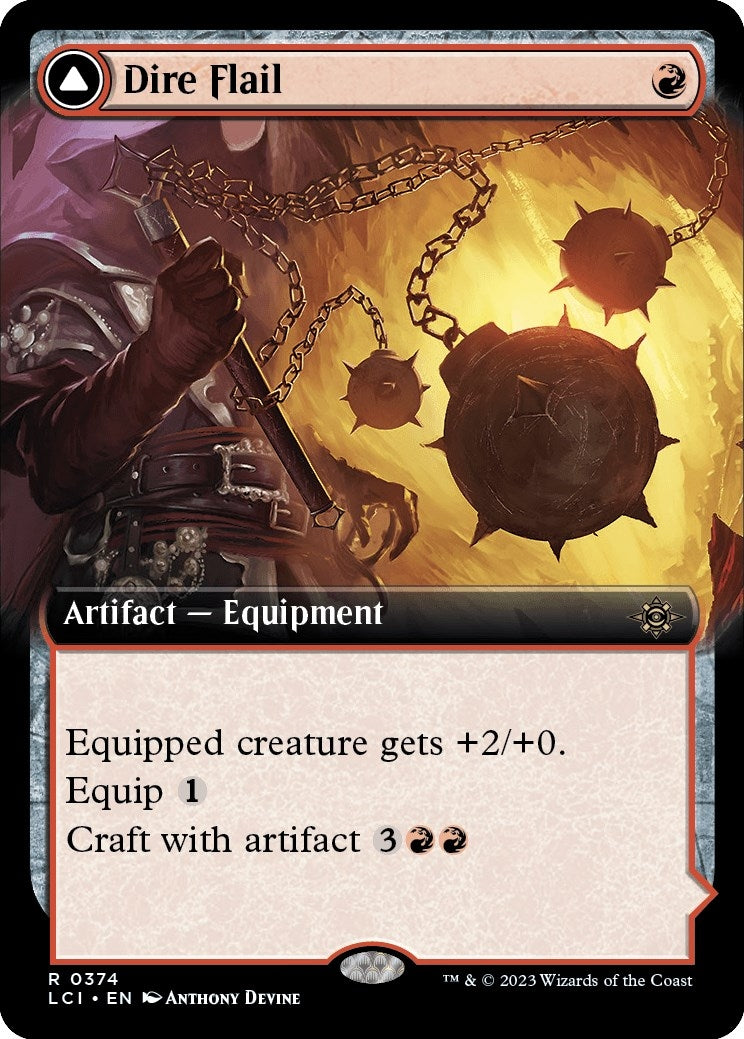 Image for Dire Flail (Extended Art) (The Lost Caverns of Ixalan) (374) - Magic: The Gathering