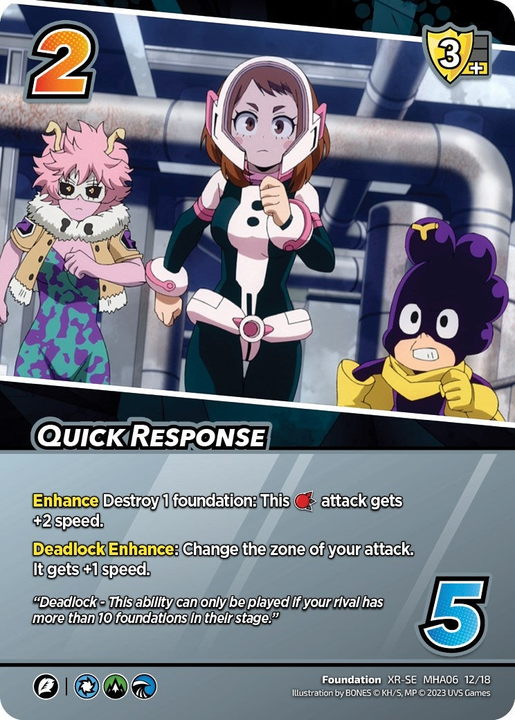 Image for Quick Response (XR) (UniVersus: My Hero Academia: Jet Burn) (12/18) - UniVersus