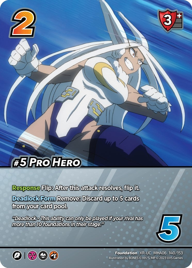 Image for #5 Pro Hero (XR) (UniVersus: My Hero Academia: Jet Burn) (140/153) - UniVersus