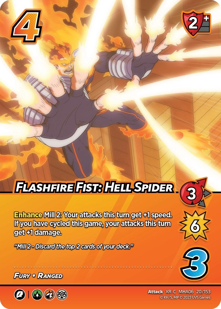 Image for Flashfire Fist: Hell Spider (XR) (UniVersus: My Hero Academia: Jet Burn) (20/153) - UniVersus
