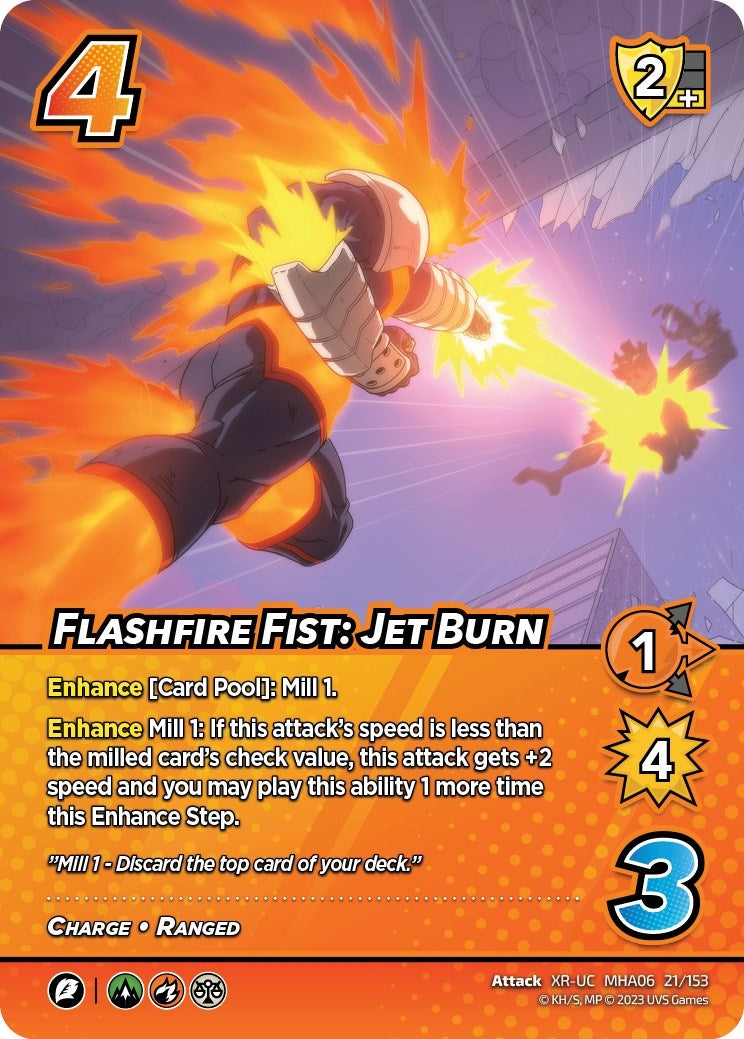Image for Flashfire Fist: Jet Burn (XR) (UniVersus: My Hero Academia: Jet Burn) (21/153) - UniVersus