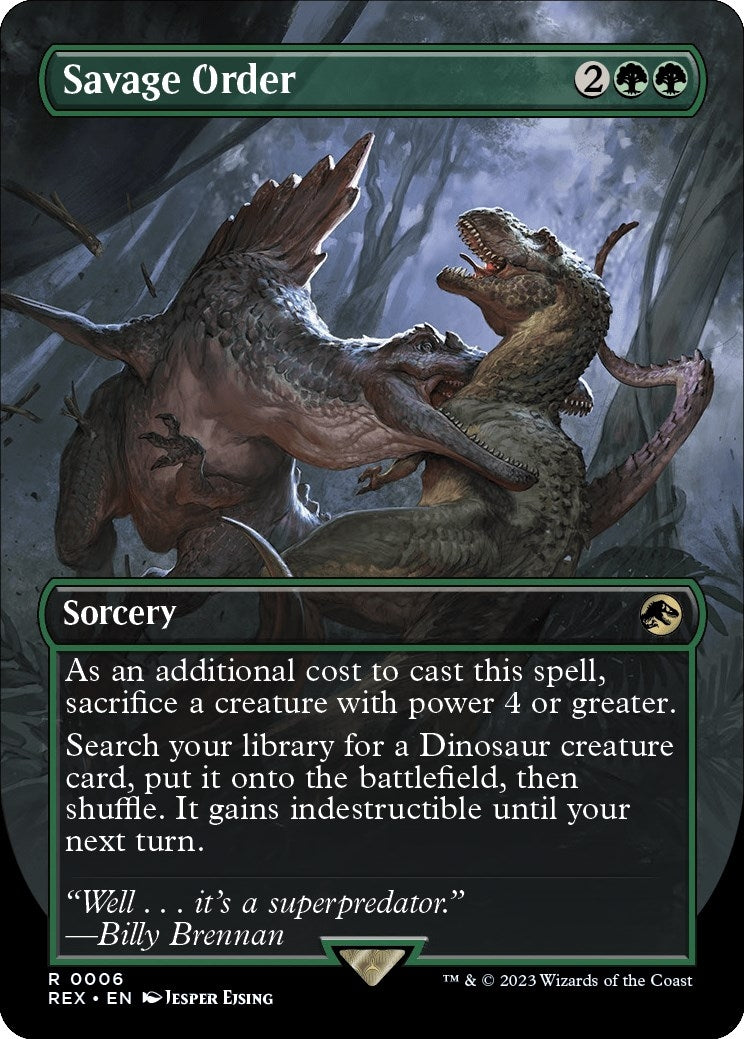 Image for Savage Order (Borderless) (Universes Beyond: Jurassic World Collection) (6) - Magic: The Gathering