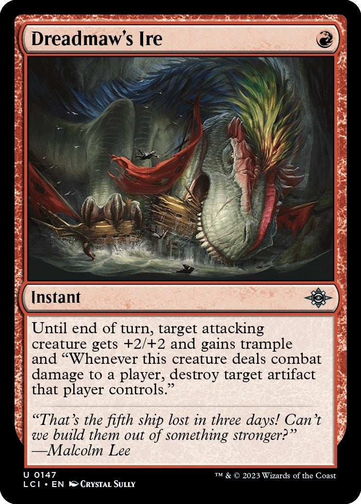 Image for Dreadmaw's Ire (The Lost Caverns of Ixalan) (147) - Magic: The Gathering