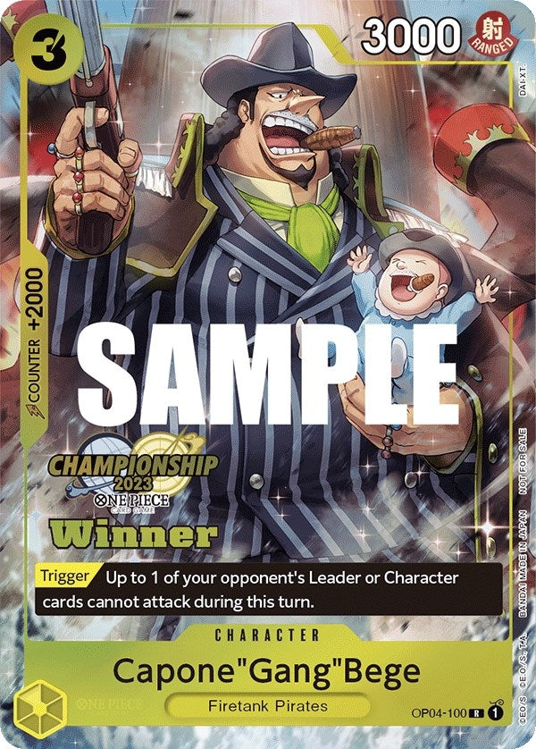 Image for Capone"Gang"Bege (CS 2023 Top Players Pack) [Winner] (One Piece Promotion Cards) (OP04-100) - One Piece Card Game