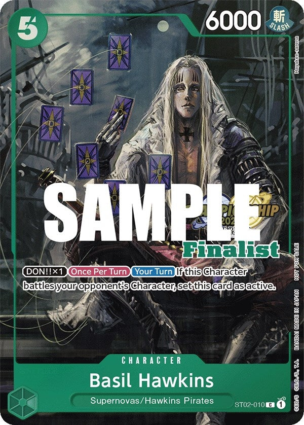 Image for Basil Hawkins (CS 2023 Top Players Pack) [Finalist] (One Piece Promotion Cards) (ST02-010) - One Piece Card Game