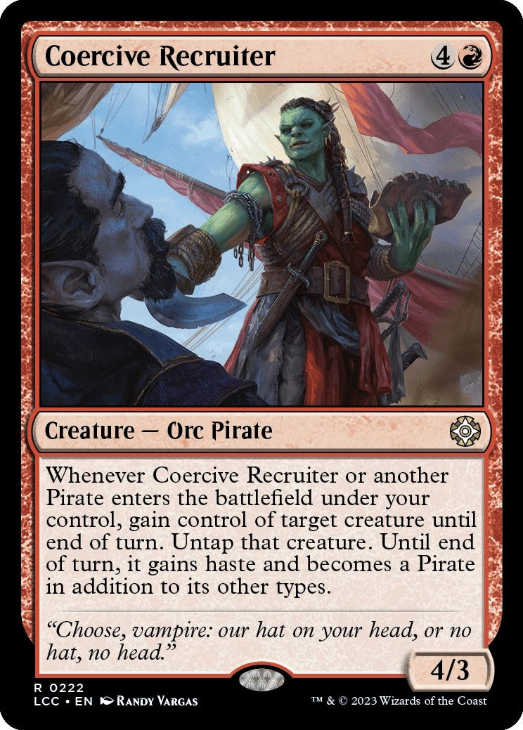 Image for Coercive Recruiter (Commander: The Lost Caverns of Ixalan) (222) - Magic: The Gathering