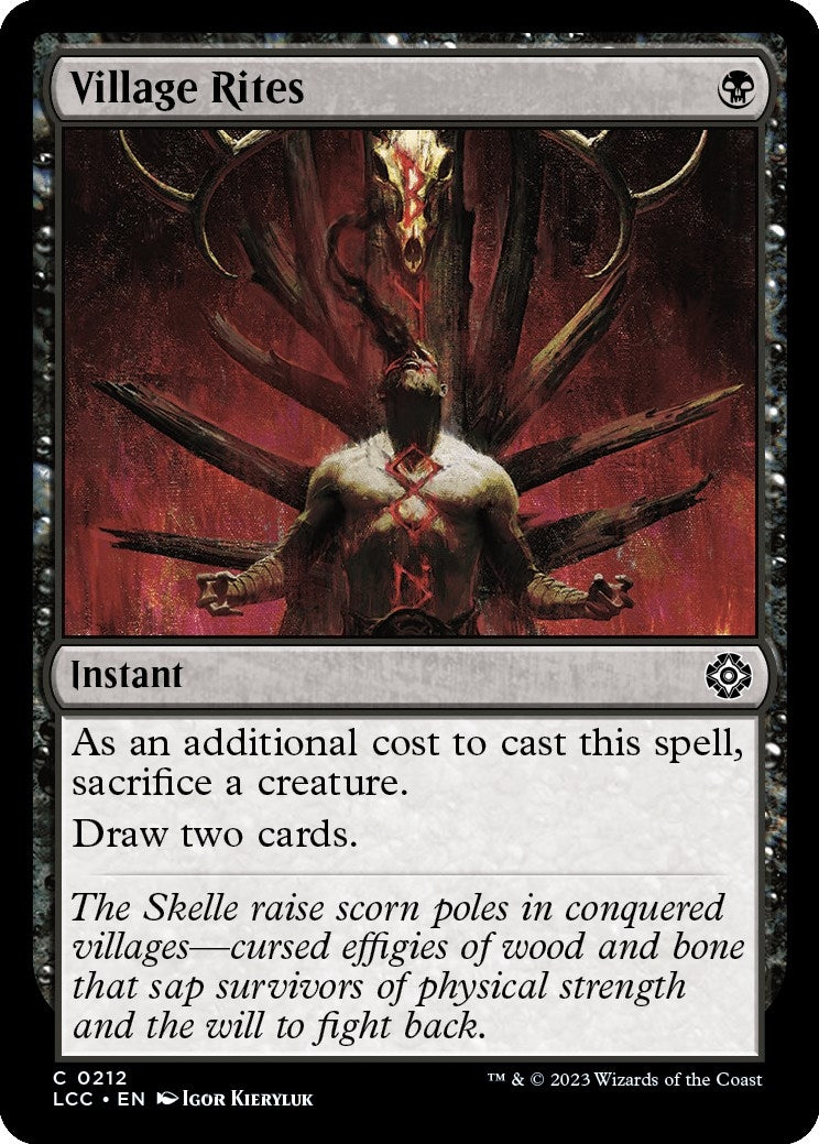 Image for Village Rites (Commander: The Lost Caverns of Ixalan) (212) - Magic: The Gathering