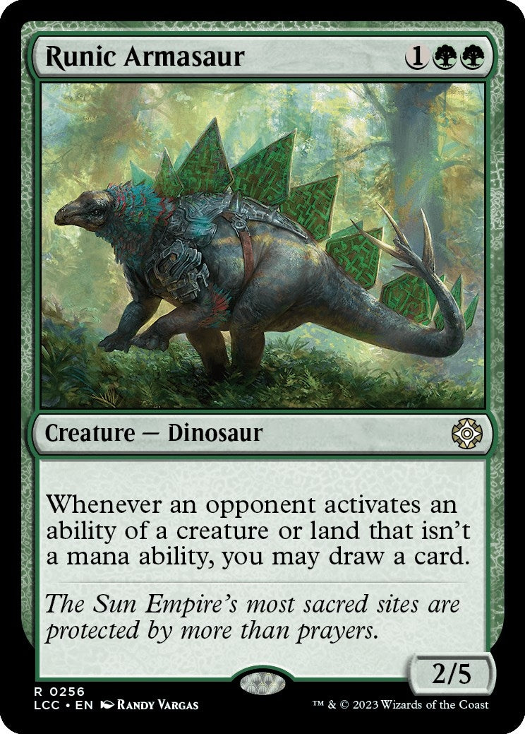 Image for Runic Armasaur (Commander: The Lost Caverns of Ixalan) (256) - Magic: The Gathering