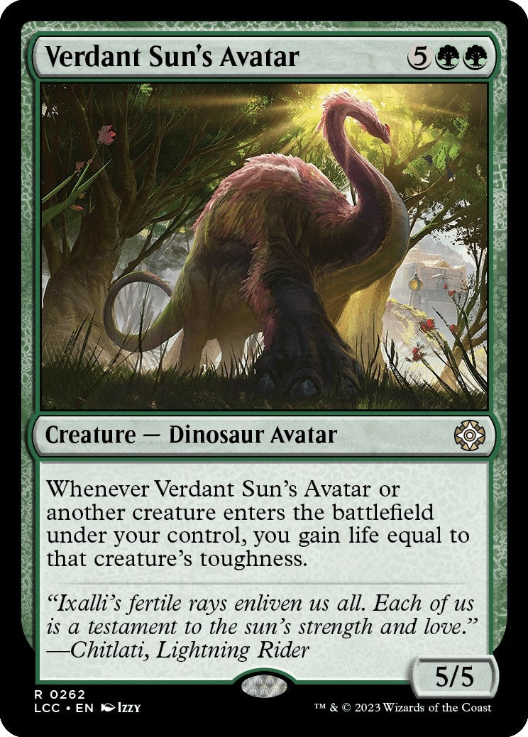Image for Verdant Sun's Avatar (Commander: The Lost Caverns of Ixalan) (262) - Magic: The Gathering