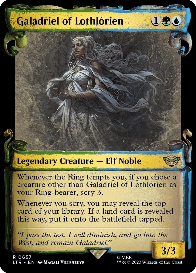 Image for Galadriel of Lothlorien (Showcase Scrolls) (Universes Beyond: The Lord of the Rings: Tales of Middle-earth) (657) - Magic: The Gathering