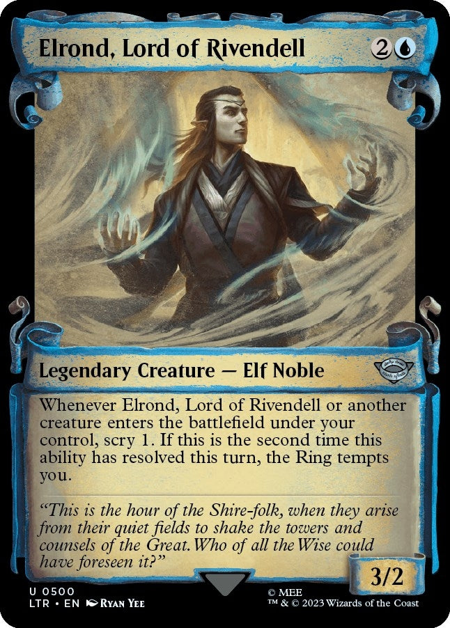 Image for Elrond, Lord of Rivendell (Showcase Scrolls) (Universes Beyond: The Lord of the Rings: Tales of Middle-earth) (500) - Magic: The Gathering