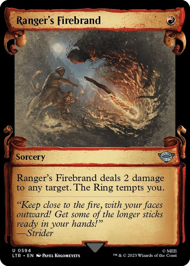 Image for Ranger's Firebrand (Showcase Scrolls) (Universes Beyond: The Lord of the Rings: Tales of Middle-earth) (594) - Magic: The Gathering