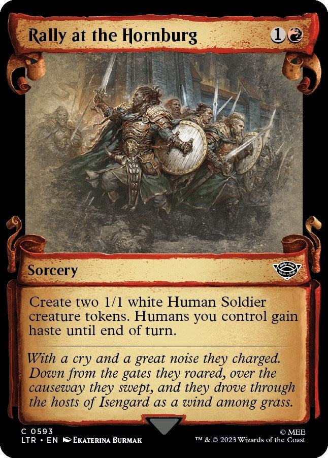 Image for Rally at the Hornburg (Showcase Scrolls) (Universes Beyond: The Lord of the Rings: Tales of Middle-earth) (593) - Magic: The Gathering