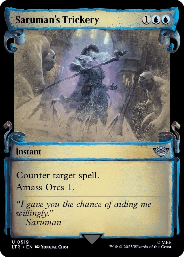 Image for Saruman's Trickery (Showcase Scrolls) (Universes Beyond: The Lord of the Rings: Tales of Middle-earth) (519) - Magic: The Gathering