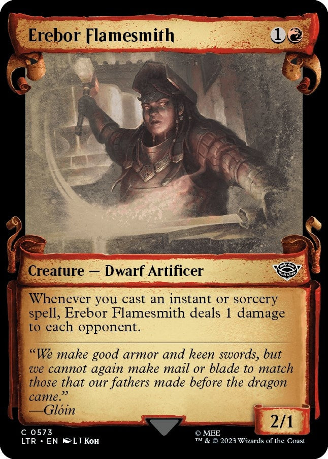 Image for Erebor Flamesmith (Showcase Scrolls) (Universes Beyond: The Lord of the Rings: Tales of Middle-earth) (573) - Magic: The Gathering