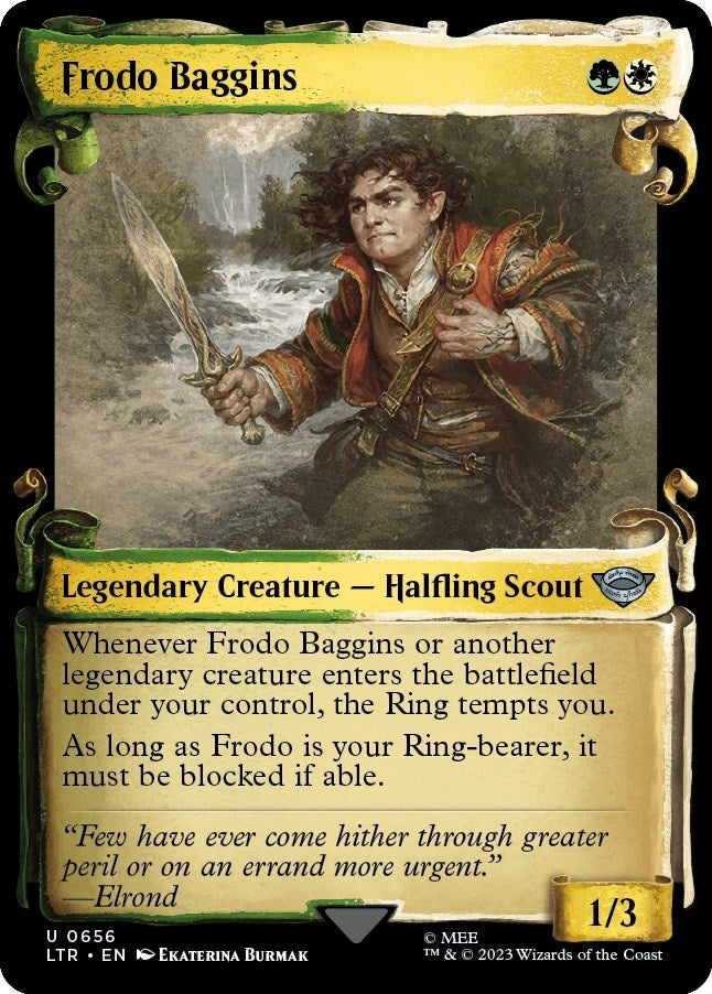 Image for Frodo Baggins (Showcase Scrolls) (Universes Beyond: The Lord of the Rings: Tales of Middle-earth) (656) - Magic: The Gathering