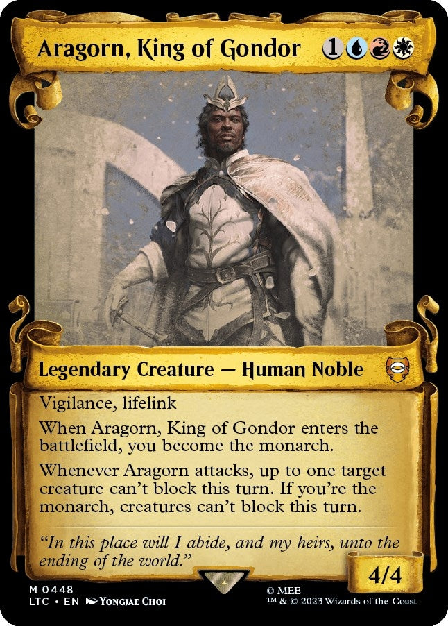 Image for Aragorn, King of Gondor (Showcase Scrolls) (Commander: The Lord of the Rings: Tales of Middle-earth) (448) - Magic: The Gathering