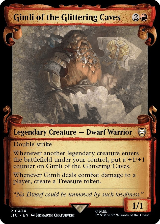 Image for Gimli of the Glittering Caves (Showcase Scrolls) (Commander: The Lord of the Rings: Tales of Middle-earth) (434) - Magic: The Gathering