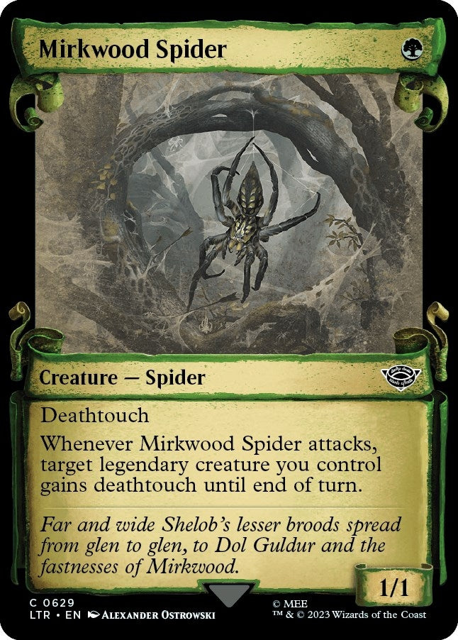 Image for Mirkwood Spider (Showcase Scrolls) (Universes Beyond: The Lord of the Rings: Tales of Middle-earth) (629) - Magic: The Gathering