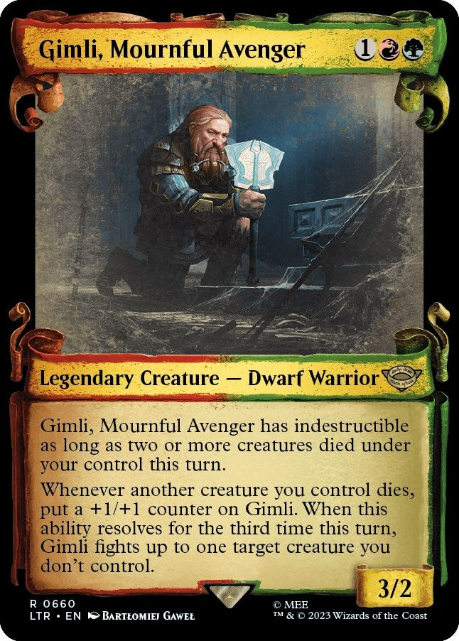 Image for Gimli, Mournful Avenger (Showcase Scrolls) (Universes Beyond: The Lord of the Rings: Tales of Middle-earth) (660) - Magic: The Gathering