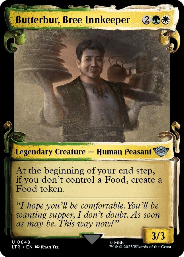 Image for Butterbur, Bree Innkeeper (Showcase Scrolls) (Universes Beyond: The Lord of the Rings: Tales of Middle-earth) (648) - Magic: The Gathering