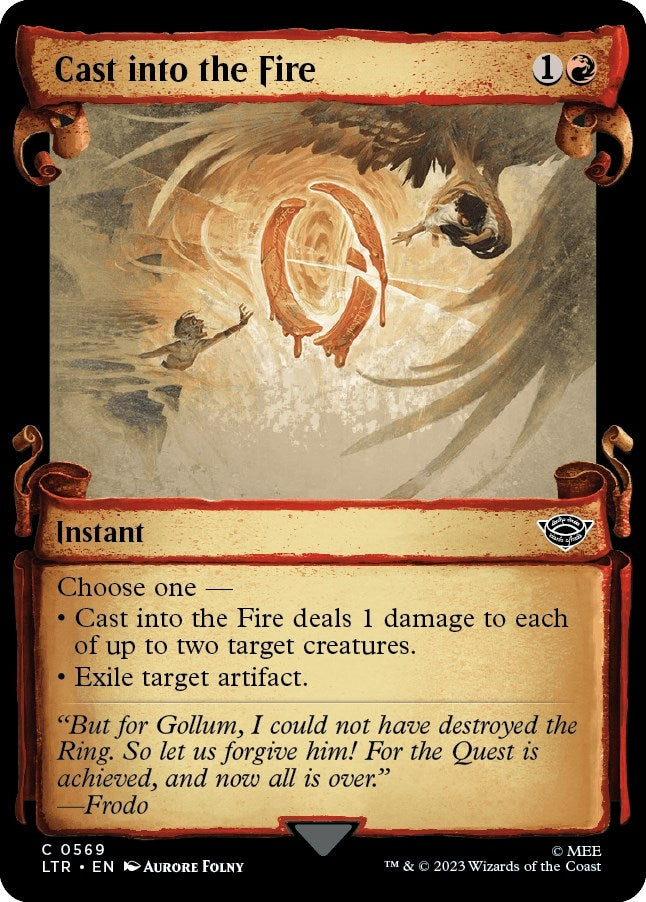 Image for Cast into the Fire (Showcase Scrolls) (Universes Beyond: The Lord of the Rings: Tales of Middle-earth) (569) - Magic: The Gathering