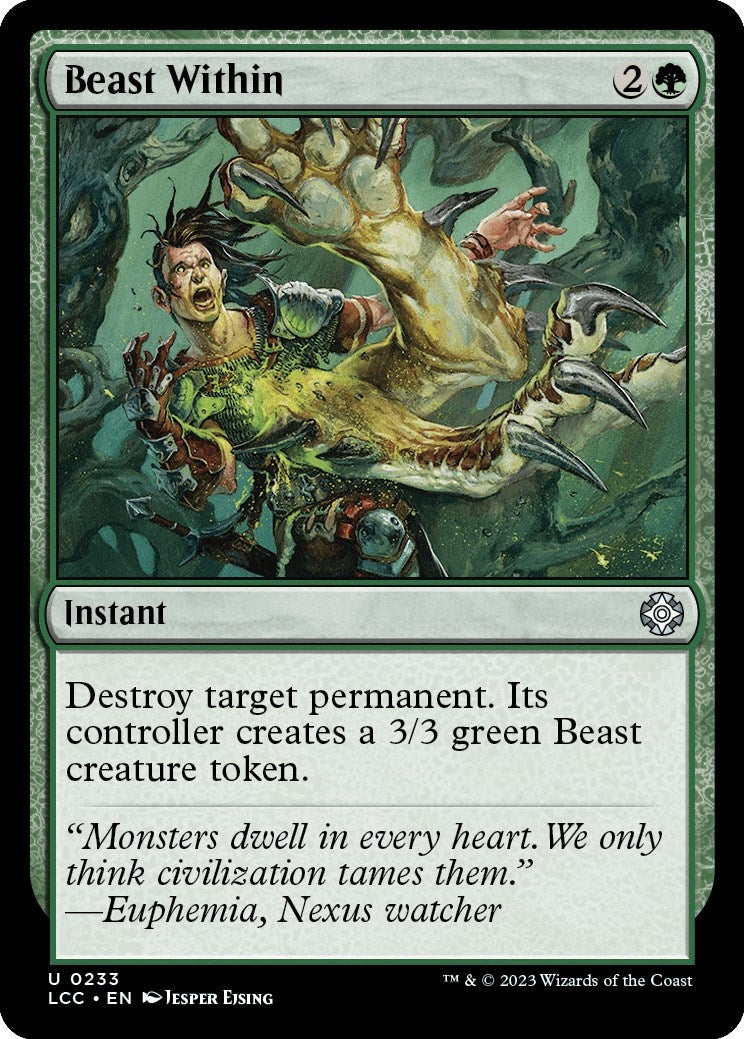 Image for Beast Within (Commander: The Lost Caverns of Ixalan) (233) - Magic: The Gathering