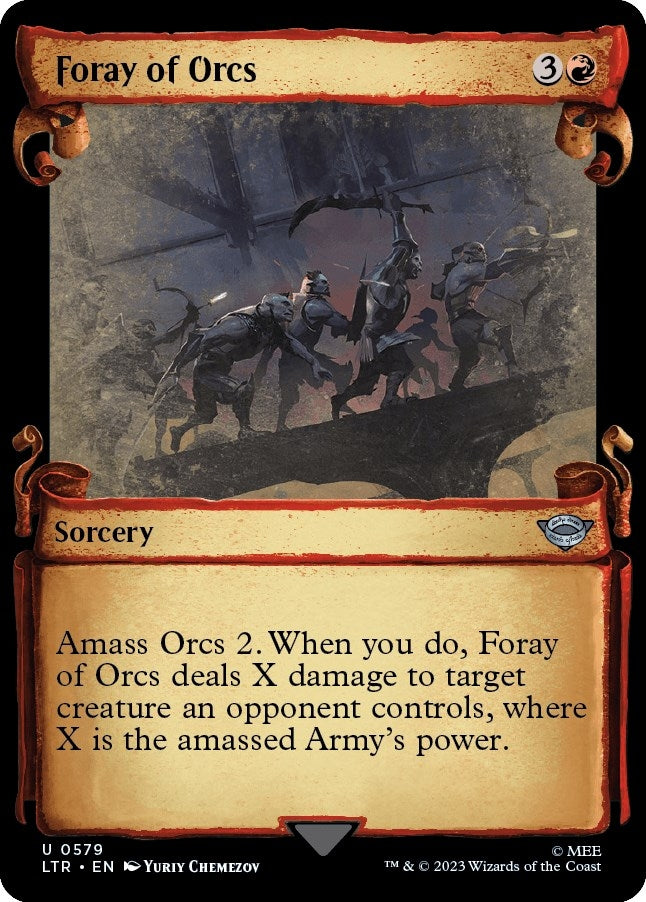 Image for Foray of Orcs (Showcase Scrolls) (Universes Beyond: The Lord of the Rings: Tales of Middle-earth) (579) - Magic: The Gathering