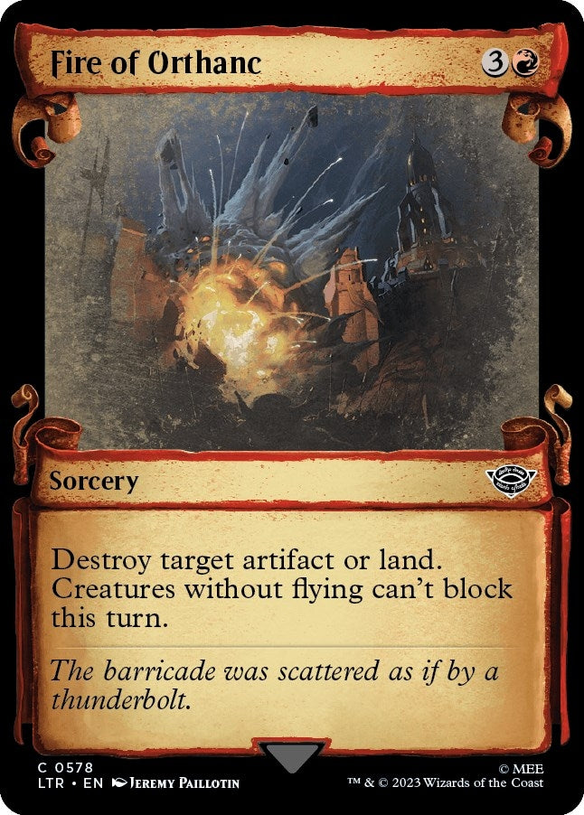 Image for Fire of Orthanc (Showcase Scrolls) (Universes Beyond: The Lord of the Rings: Tales of Middle-earth) (578) - Magic: The Gathering