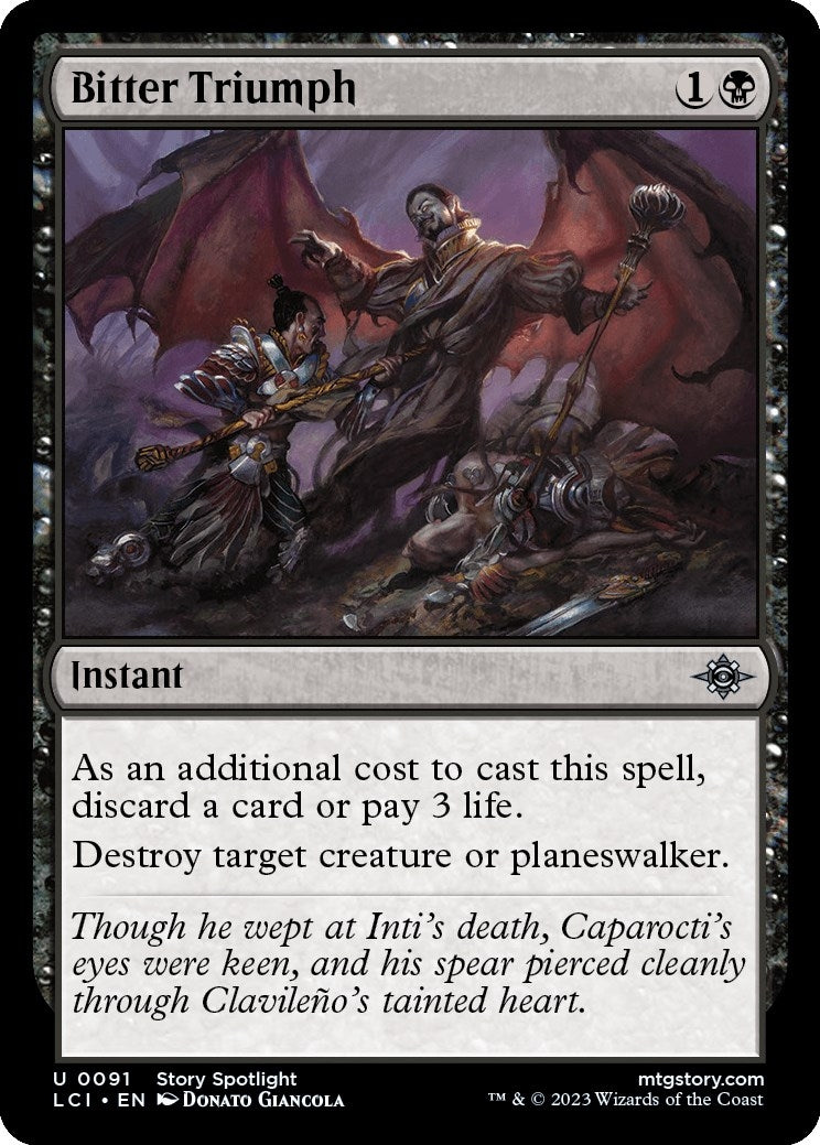Image for Bitter Triumph (The Lost Caverns of Ixalan) (91) - Magic: The Gathering