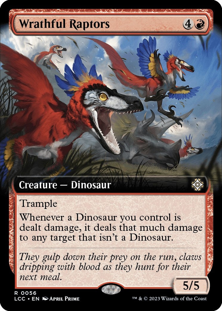 Image for Wrathful Raptors (Extended Art) (Commander: The Lost Caverns of Ixalan) (56) - Magic: The Gathering