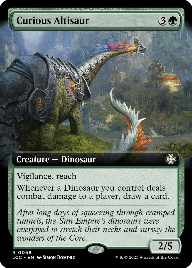 Image for Curious Altisaur (Extended Art) (Commander: The Lost Caverns of Ixalan) (58) - Magic: The Gathering