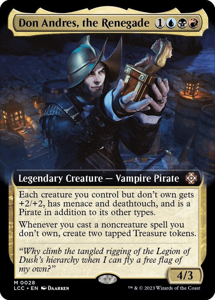 Image for Don Andres, the Renegade (Extended Art) (Commander: The Lost Caverns of Ixalan) (28) - Magic: The Gathering