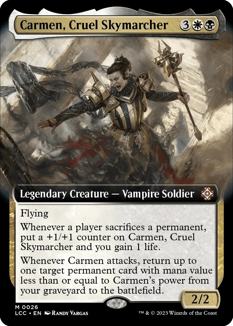 Image for Carmen, Cruel Skymarcher (Extended Art) (Commander: The Lost Caverns of Ixalan) (26) - Magic: The Gathering