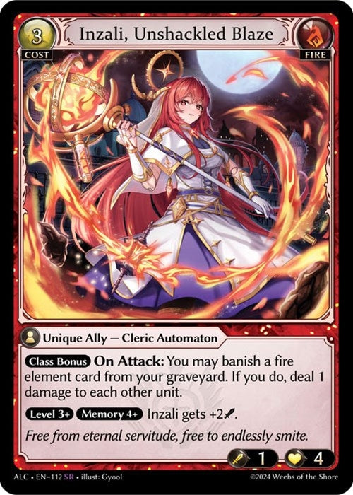 Image for Inzali, Unshackled Blaze (Alchemical Revolution) (112) - Grand Archive TCG